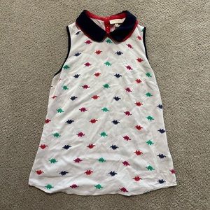 Small dinosaur collard shirt